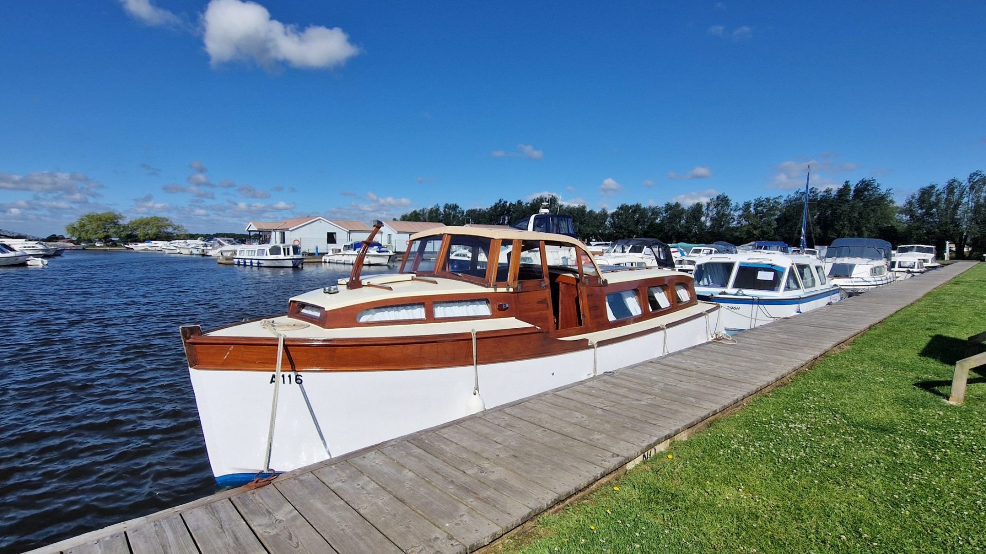 Martham Boats Wooden River Cruiser - Nice One - Waterside Marine Sales