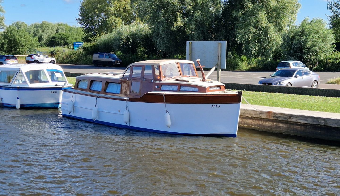 Martham Boats Wooden River Cruiser - Nice One - Waterside Marine Sales